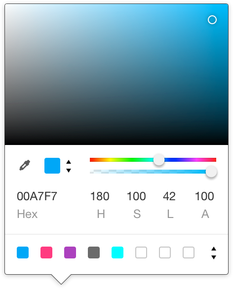 Mockups of a new color picker for chrome devtools