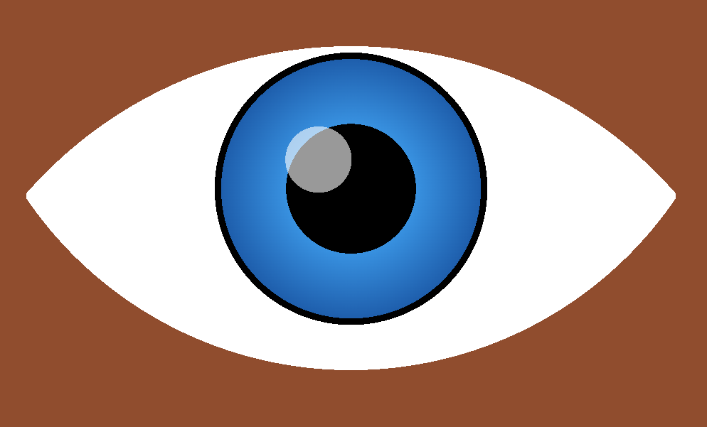 Picture of the eye that this demo webpage draws using gradients