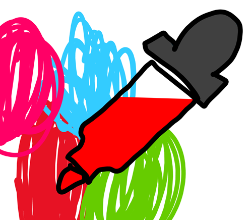 Illustration of an eyedropper picking a color