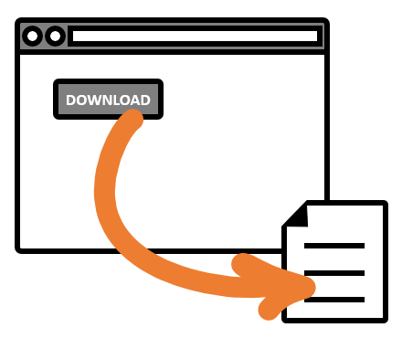 Illustration of downloading a file from the browser