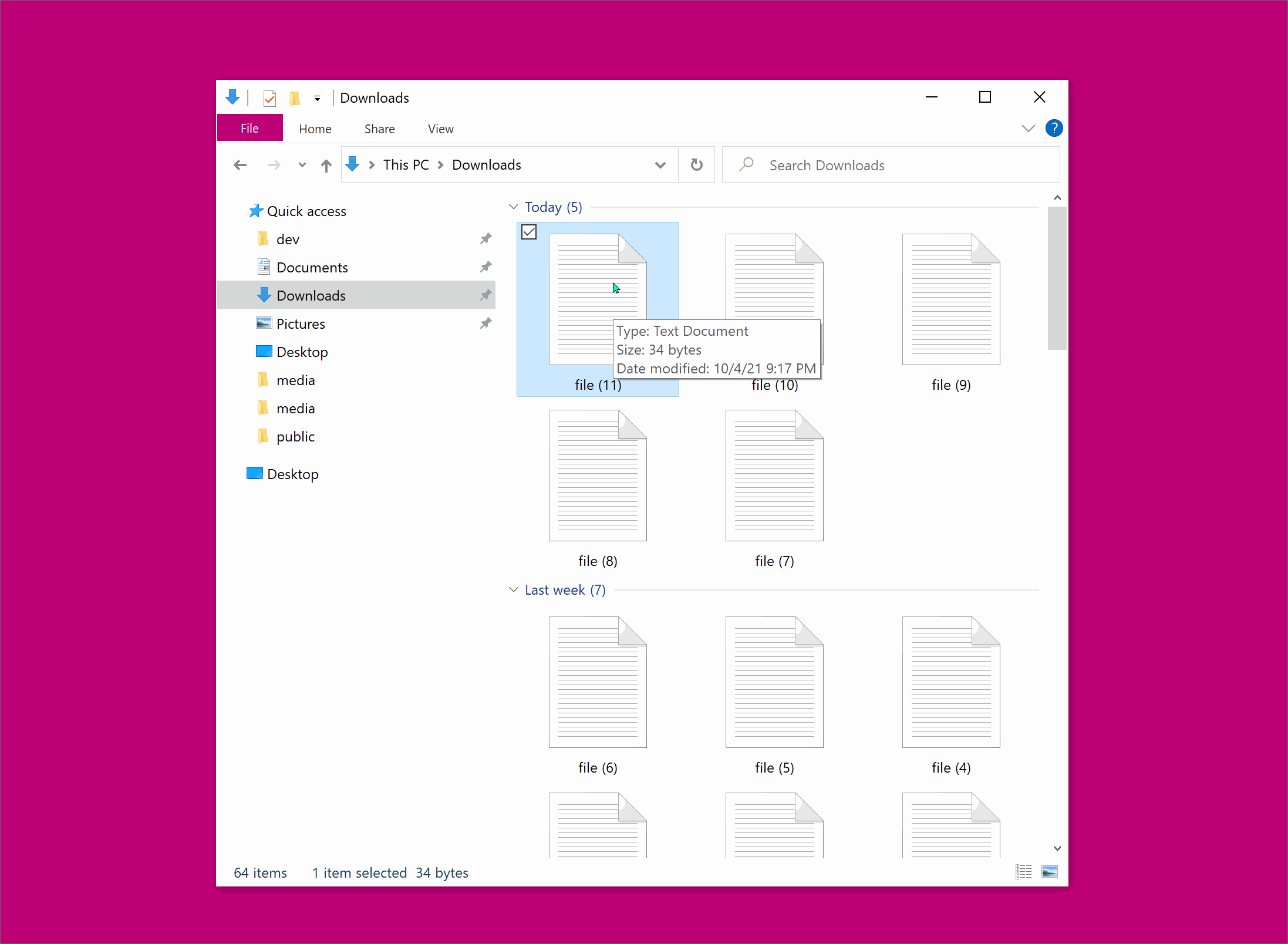 Animated screenshot showing sharing a file from the Windows explorer to the demo app installed as a PWA