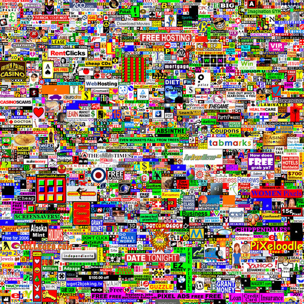 The million dollar homepage.