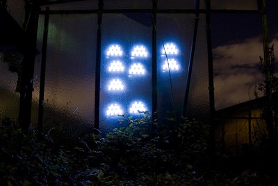 Space invaders light painting, by me