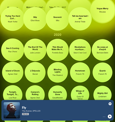 The playlists page
