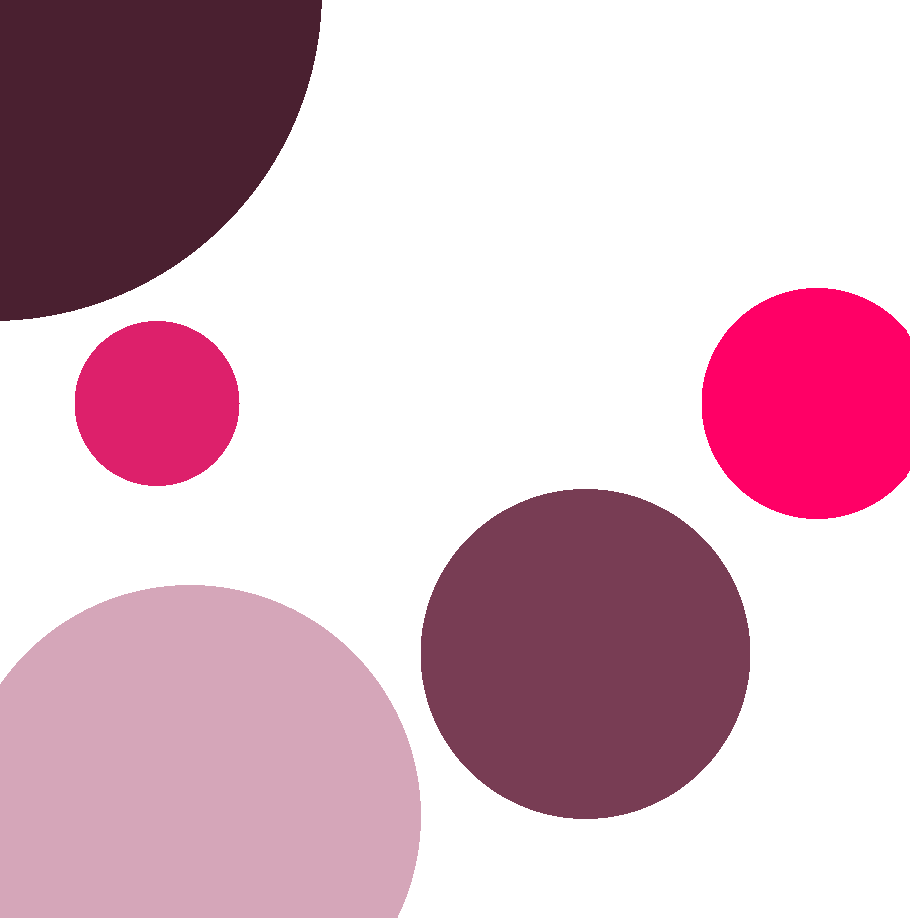 5 circles, of different sizes and colors, as background to an element